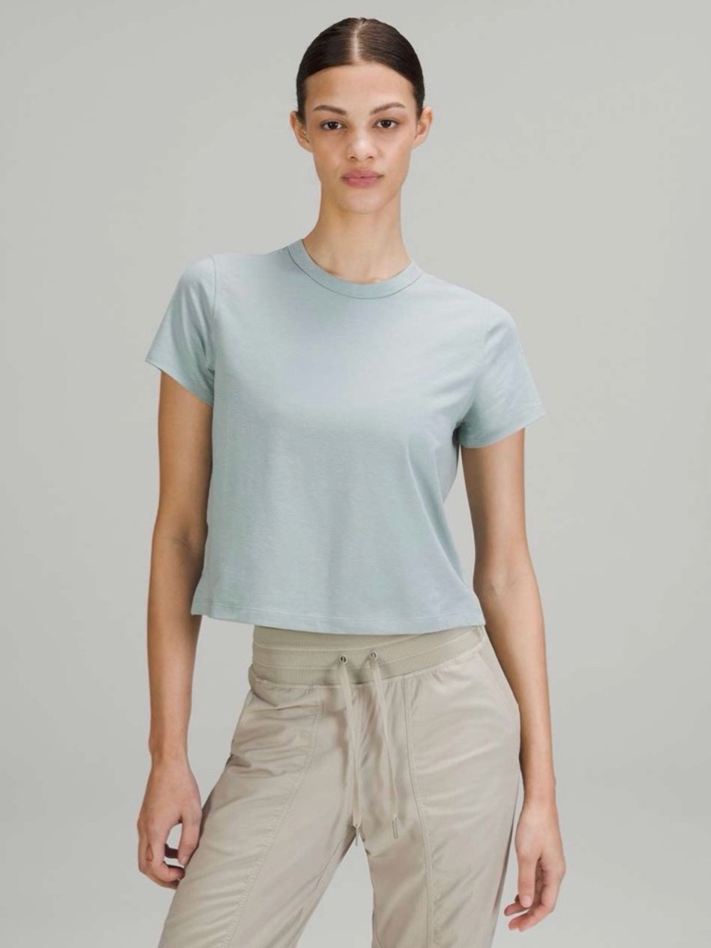 Lululemon Classic-Fit Cotton-Blend T-Shirt
Silver Blue Size 8